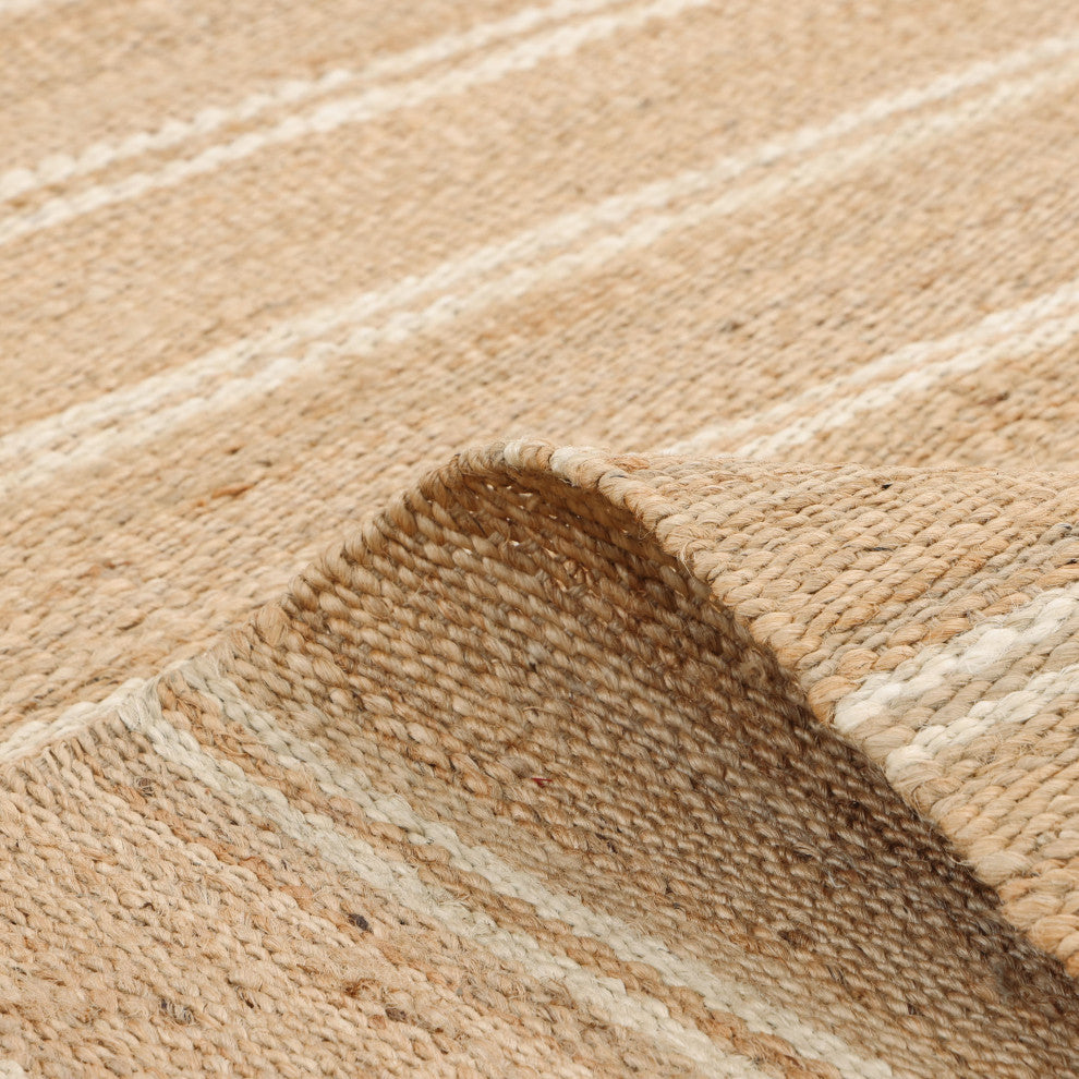 Lilly Handmade Area Rug Brown, 9' 0" X 12' 0"