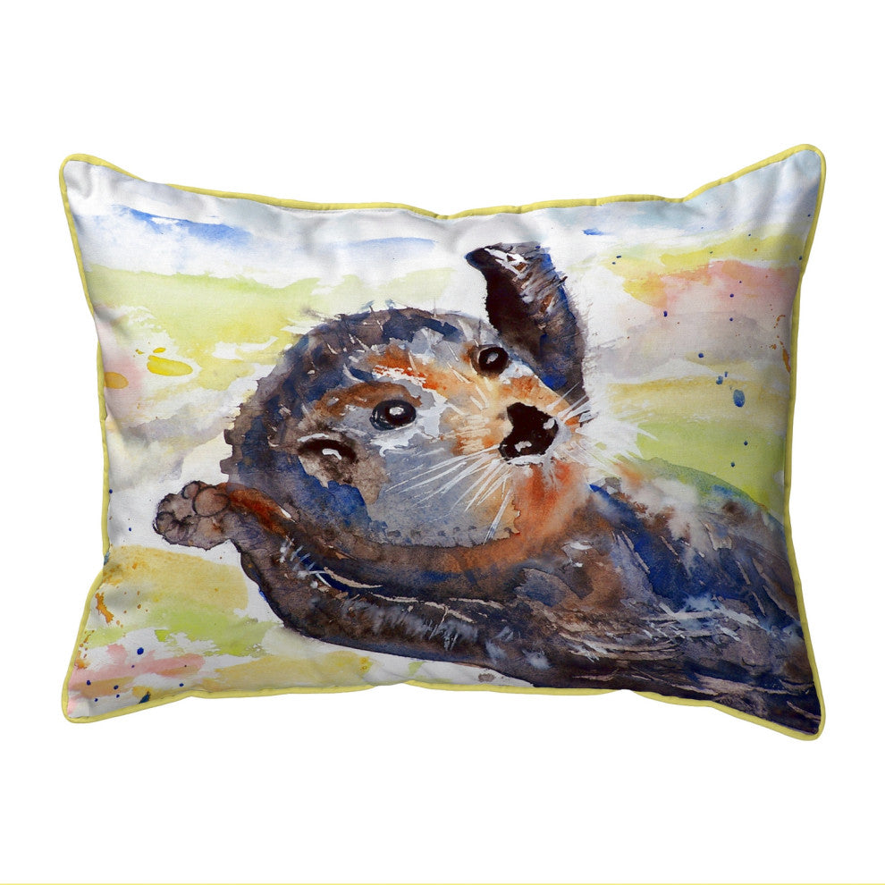 Betsy Drake Otter Large Indoor/Outdoor Pillow 16x20