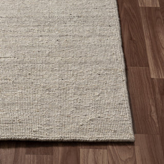 Zane Ivory Industrial Solid Handwoven Wool/Cotton Indoor Area Rug