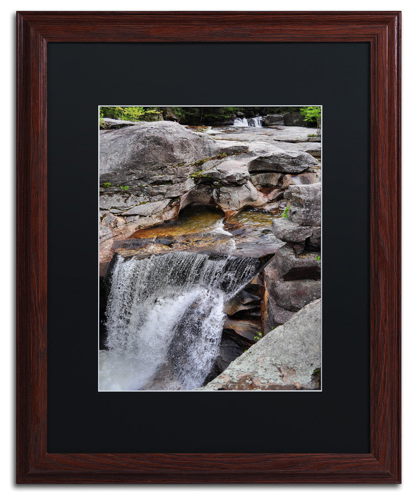 Nicole Dietz 'Notch Waterfall' Matted Framed Art, Wood Frame, Black, 20x16