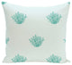 Coral Corral Coastal Print Pillow, Jade, Soft Aqua, Aqua, 20"x20"