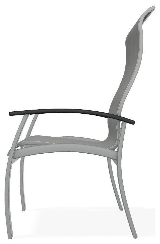 Belle Isle Sling Outdoor Dining Chair, Alloy/Graphite