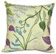 Botanical, Floral Print Pillow, Green, 20"x20"