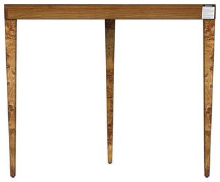Ingrid Console Table, Traditional Burl