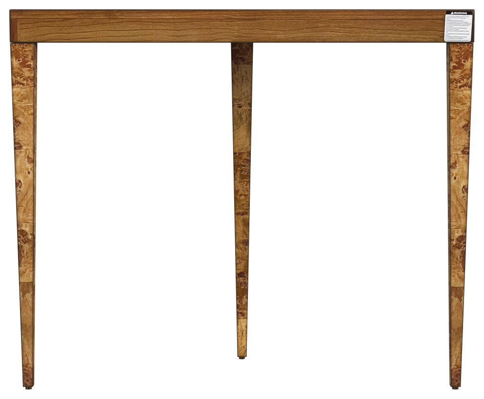 Ingrid Console Table, Traditional Burl