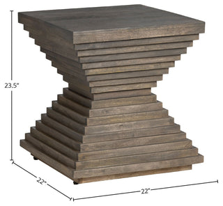 Highland Park Mango Wood End Table, Brown