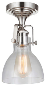 Craftmade State House 1 Light Bell Semi Flush, Polished Nickel