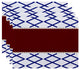 18x14-inch, Knot Fancy, Geometric Print Placemat, Red (Set of 4)