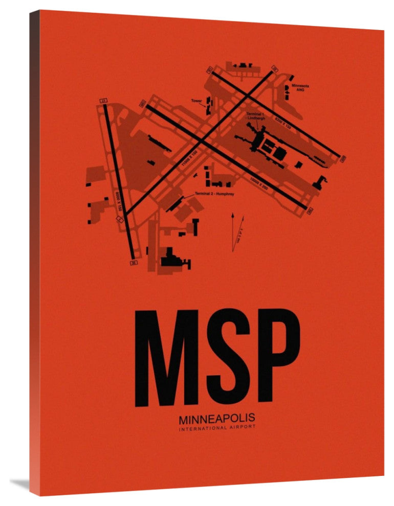 "MSP Minneapolis Airport Orange" Fine Art Print