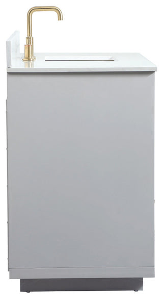 48" Single Bathroom Vanity, Gray, With Backsplash