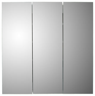 Tri-View Medicine Cabinet, 30"x30", Polished Edge, Surface Mounted