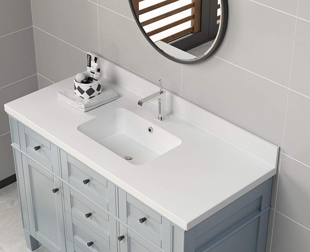 Dyconn Faucet True Solid Surface Single-Bowl Vanity Top (51" (Single Bowl))