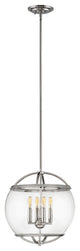 Hinkley Calvin Medium Orb Pendant, Polished Nickel