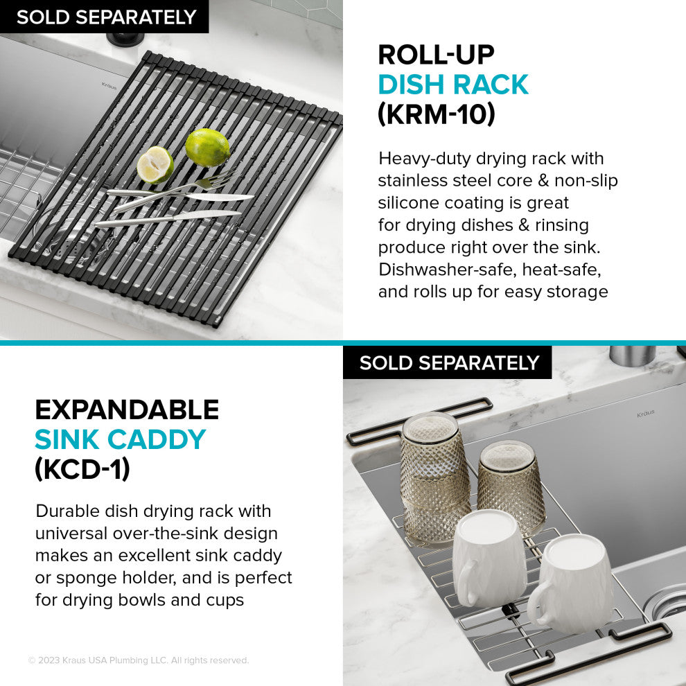 KRAUS Fairlane 15" Undermount 1-Bowl 18 Gauge Stainless Steel Kitchen Sink
