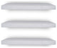 Carter 30" Wide Rustic Floating Wall Shelf, Set of 3, White