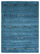 HAND KNOTTED LOOM SILK ECO-FRIENDLY RUGS-5'x8',Rectangle,Light Blue,Contemporary