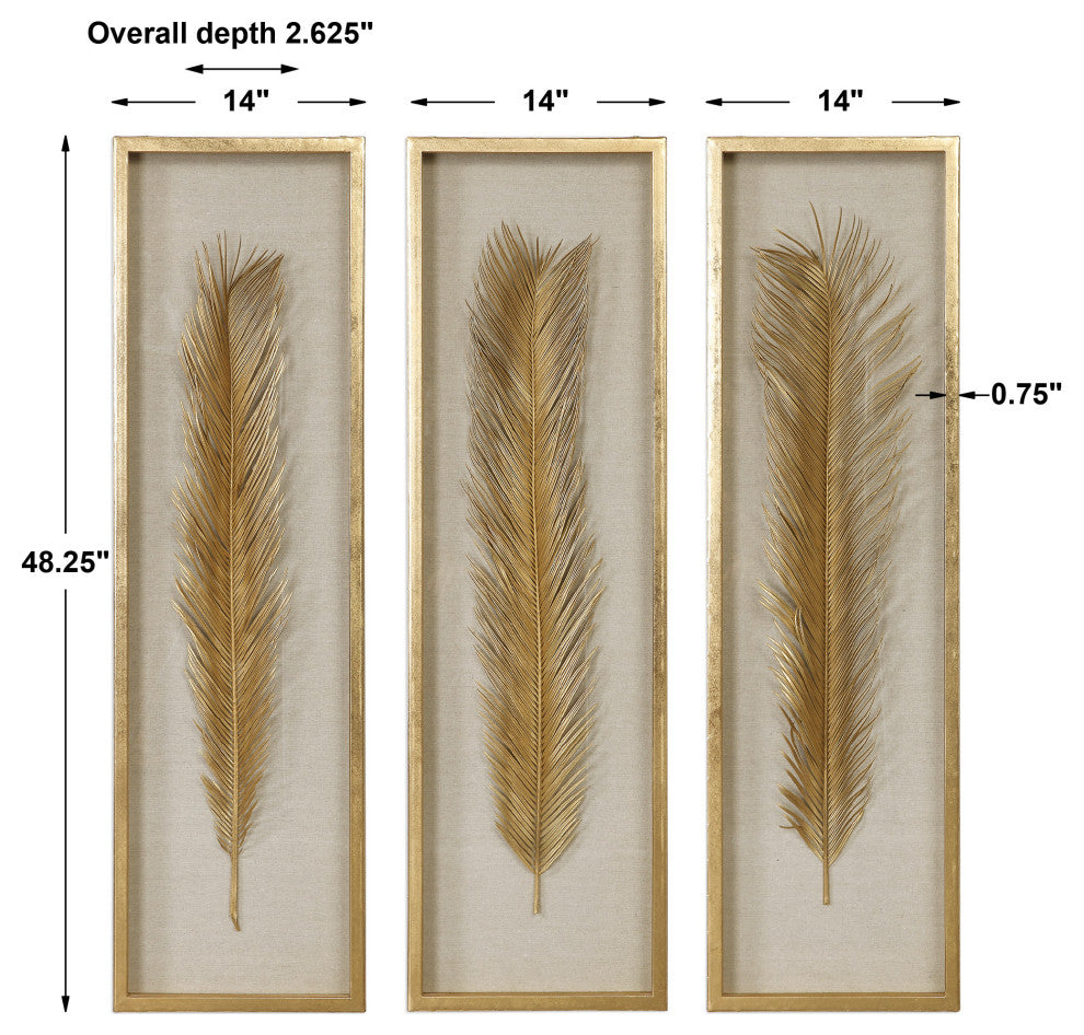 Palma Shadow Boxes, Set of 3