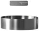 Fiorella Modern Round Vessel Sink, Brushed Silver