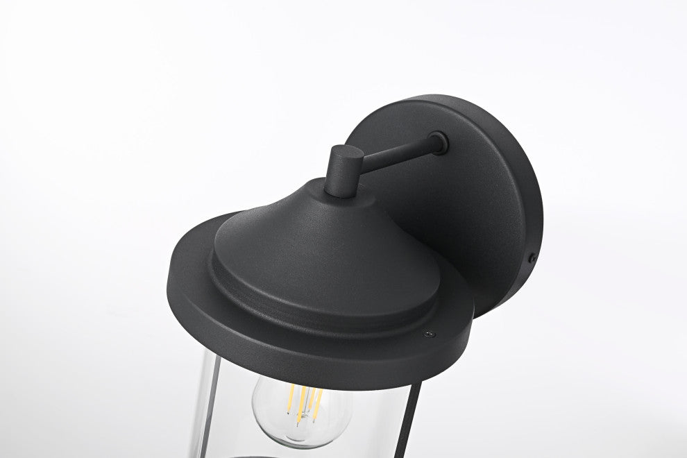 Home Living 7" Outdoor Wall Sconce, Black
