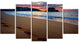 Trodden Sand on Ocean Beach, Seashore Photo Canvas Art Print, 60"x32", 5 Panels