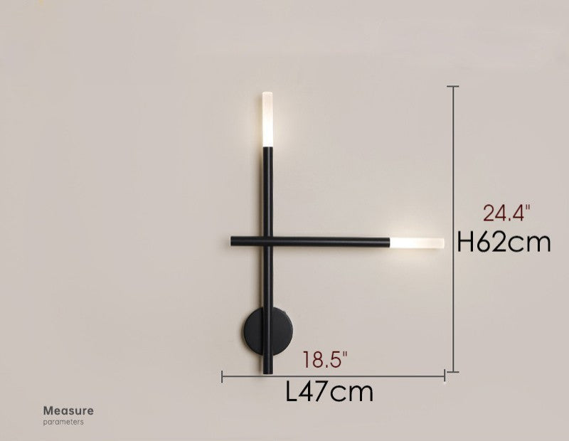 Manises | Modern Minimalist LED Wall Lamp, Black, 2 Heads, Cool Light