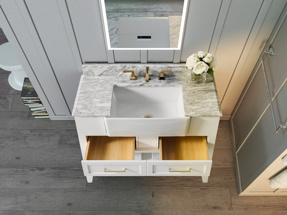 Hayley Bathroom Vanity Set, White, 36"
