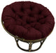 48" Solid Outdoor Spun Polyester Papasan Cushion, Fits 46" Papasan Frame, Merlot