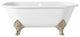 Cheviot Products Carlton Cast Iron Bathtub With Rolled Rim, Polished Nickel