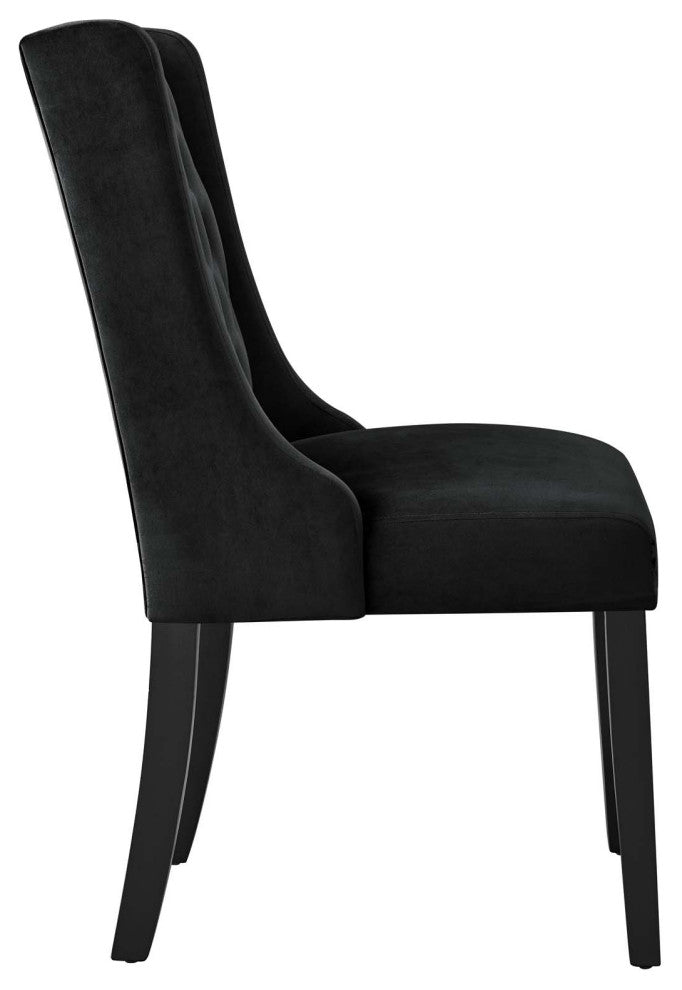 Baronet Performance Velvet Dining Chairs, Set of 2, Black