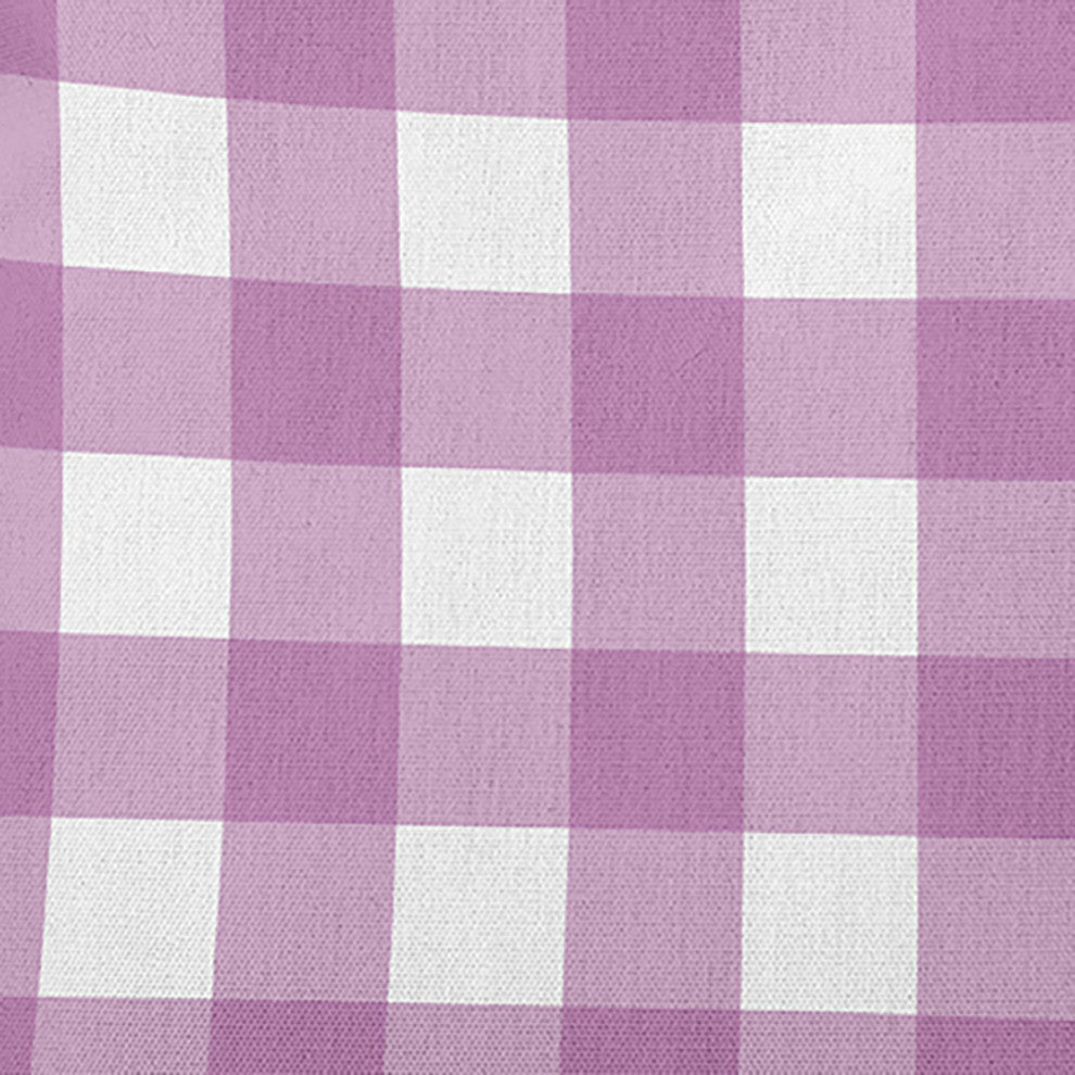 Gingham Plaid Indoor/Outdoor Throw Pillow, Orchid, 18"x18"