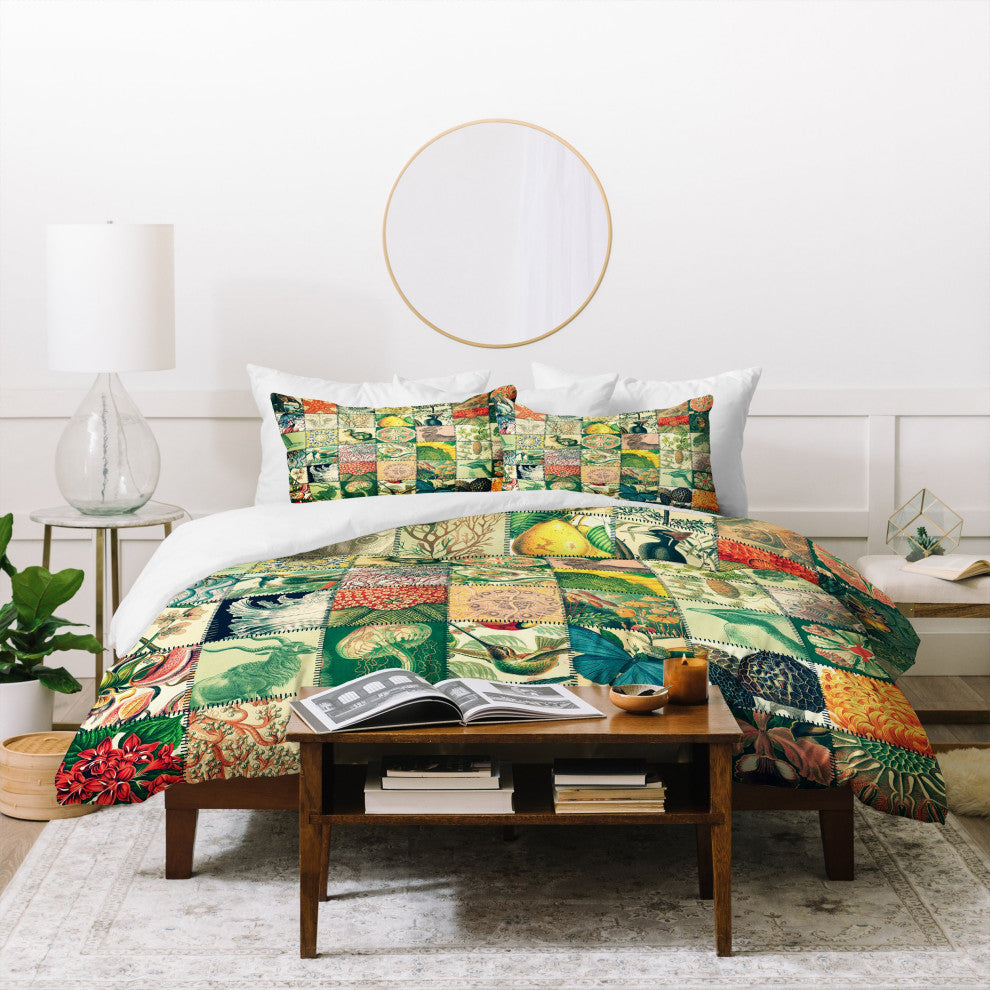Deny Designs Belle13 Wonderful World Patchwork Duvet Cover - Lightweight