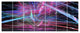 Pink Blue Magical Fractal Pattern, Abstract Canvas Wall Art, 83"x32", 7 Panels