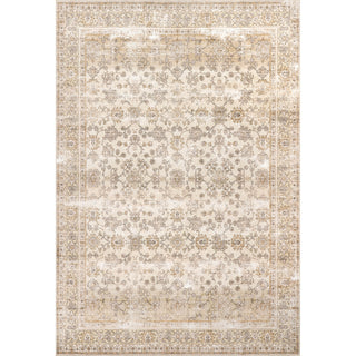 Nuloom Deadra Vintage Floral Machine Washable Area Rug, Beige 4'x6'