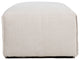 Premium Chenille Upholstered Modular Ottoman, Beige