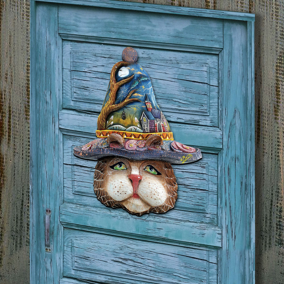 Halloween Eve Cat Door Hanger