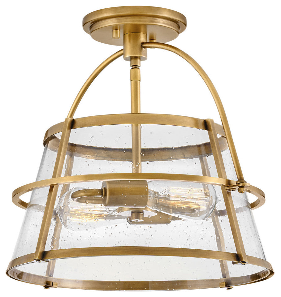 Hinkley Lighting 38111 Tournon 2 Light 15"W Semi-Flush Ceiling - Heritage Brass