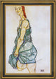 Egon Schiele Standing Woman Green Skirt