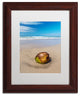 Pierre Leclerc ''Beached Coconut'' Matted Framed Art, Wood Frame, White, 14x11