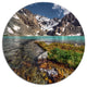 Crystal Clear Creek In Mountains, Landscape Art Round Wall Art, 23"