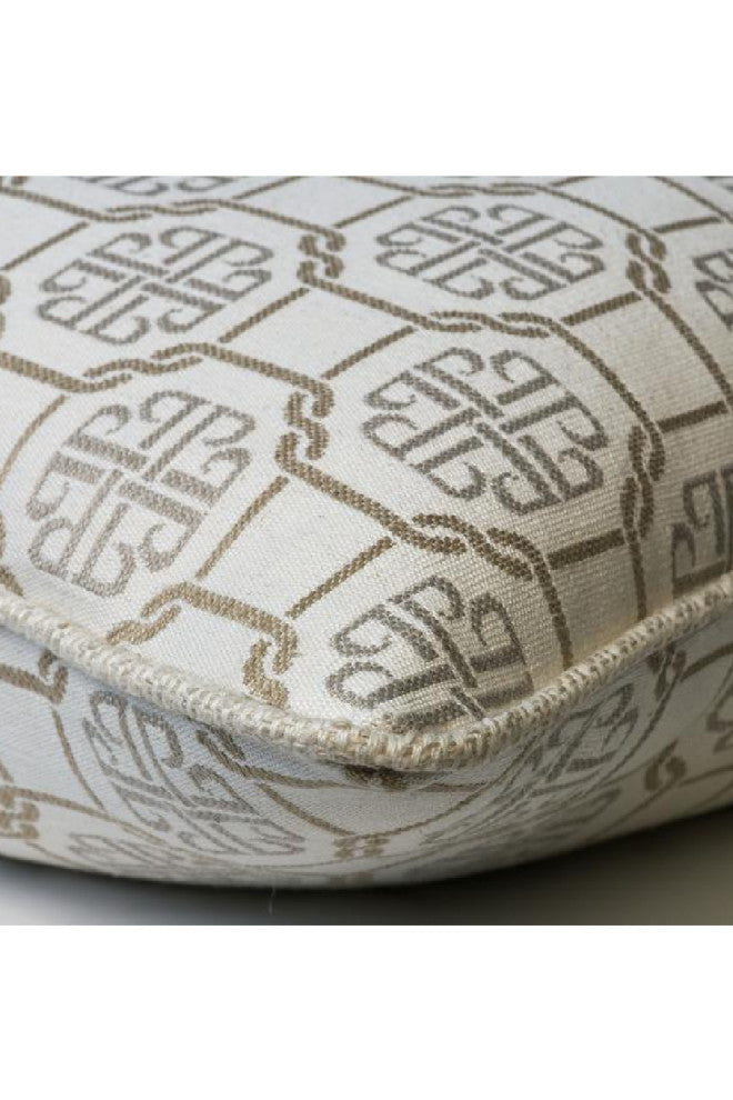 Brown Linked Pattern Contemporary Cushion | Andrew Martin Petro