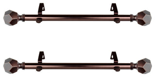 Theobald Side Curtain Rods 12-20", Bronze