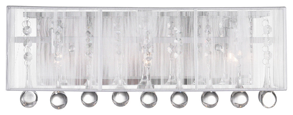 Water Drop 3 Light Vanity Light With Chrome Finish
