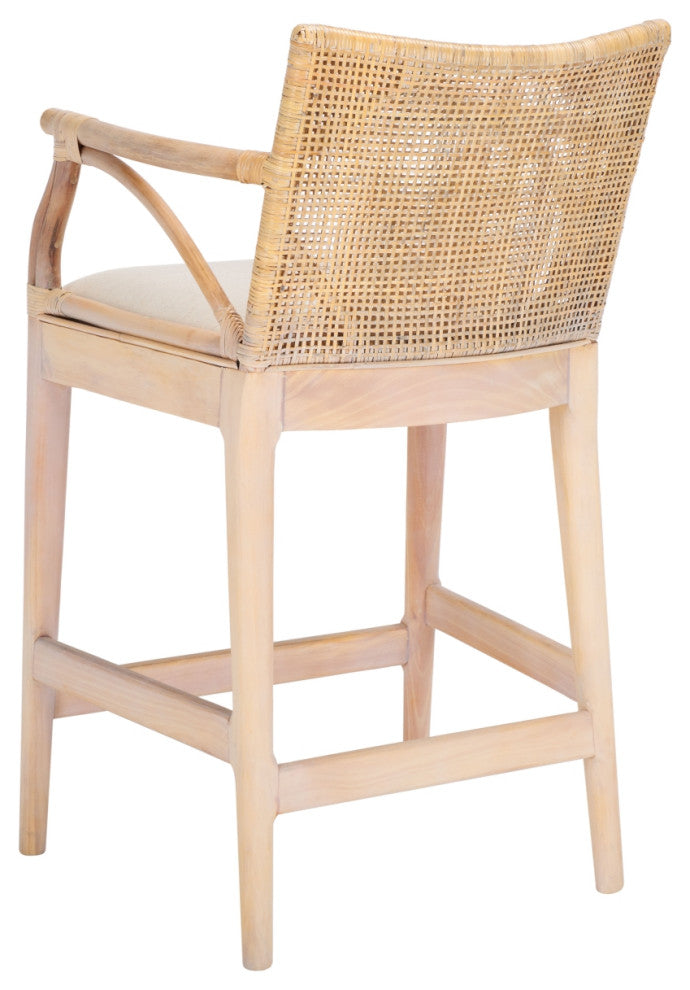 Safavieh Gianni Counter Stool, Natural/White Washed