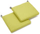 20"x19" Spun Polyester Chair Cushion, Set of 2, Lime