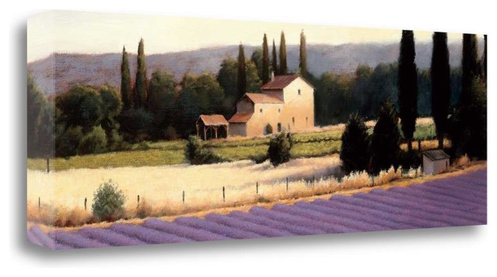 "Lavender Fields Panel II Crop" By James Wiens, Giclee on Gallery Wrap Canvas