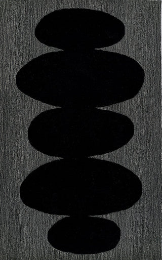 Momeni Simba Hand Tufted Wool Black Area Rug 3'6"x5'6"