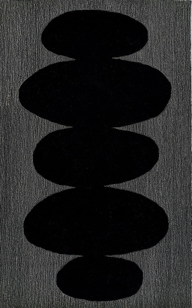 Momeni Simba Hand Tufted Wool Black Area Rug 3'6"x5'6"