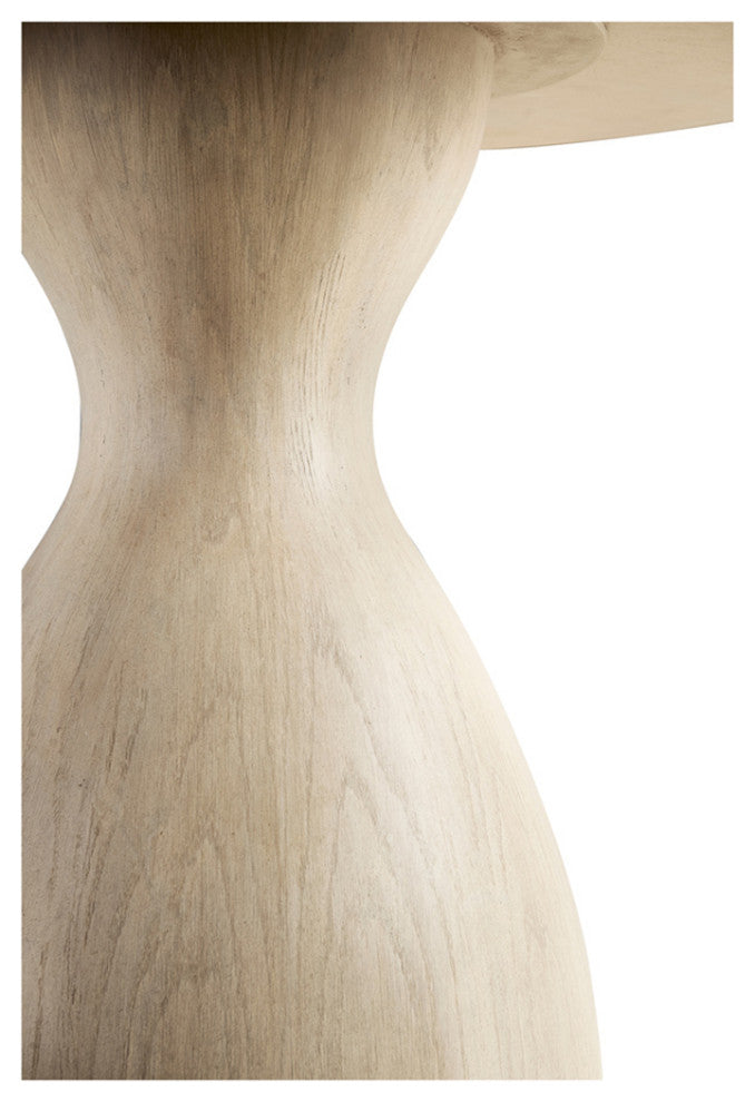 Organic Modern Oak Pedestal Dining Table