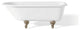 Cheviot Products Traditional Cast Iron Bathtub With Faucet Holes, Brushed Nickel