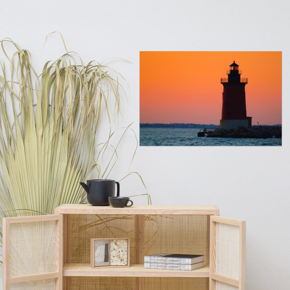 Sunset at Henlopen State Park 3 Landscape Photo Unframed Wall Art Print, 24" X 36"